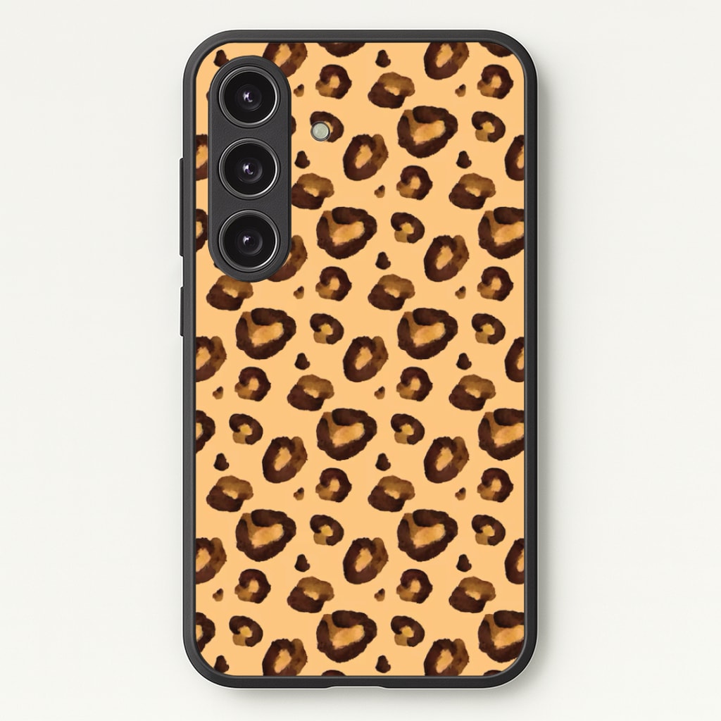 Watercolour Cheetah Print Phone Case - Galaxy S24 Plus / Standard