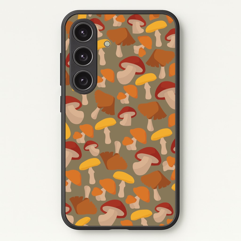 Mushroom Pattern - Autumn Phone Case - Galaxy S24 Plus / Standard