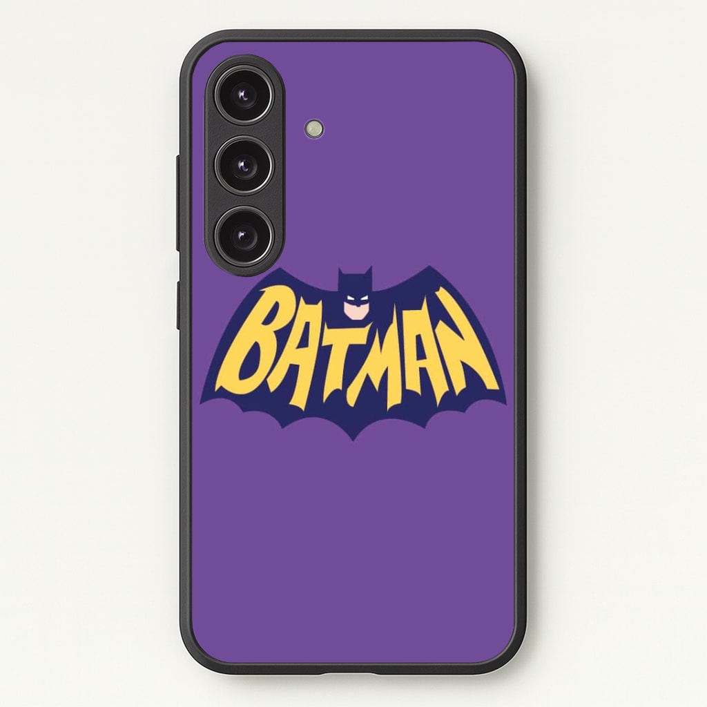 Bat Superhero Purple Logo Phone Case - Galaxy S24 Plus / Standard