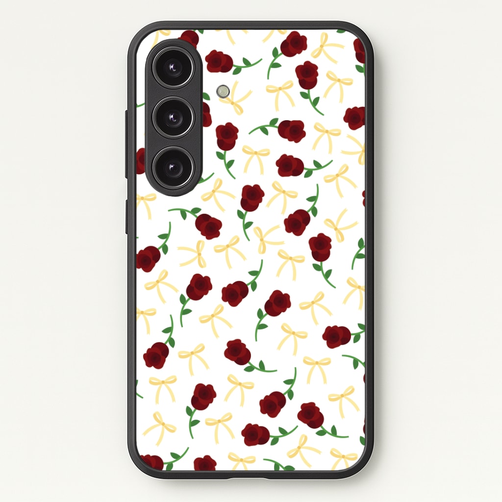 Roses And Bows Pattern Phone Case - Galaxy S24 Plus / Standard