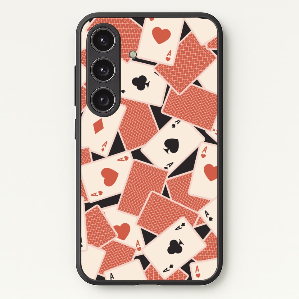 Playing Cards Collage Pattern Phone Case - Galaxy S24 Plus / Standard