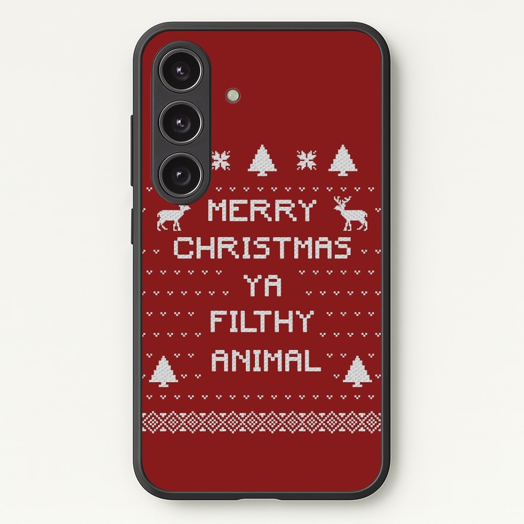 Merry Christmas Ya Filthy Animal Phone Case - Galaxy S24 Plus / Standard