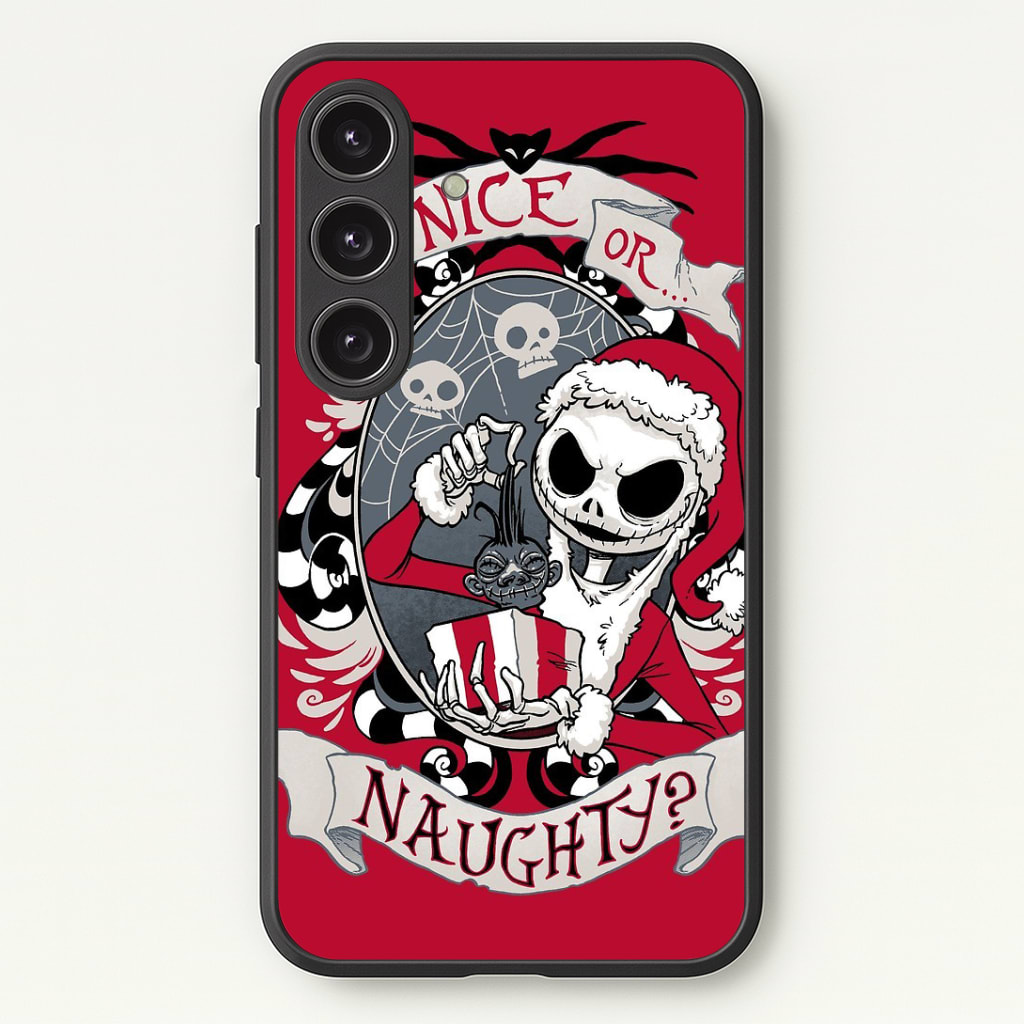 Nice Or Naughty - A Nightmare Before Christmas Phone Case - Galaxy S24 Plus / Standard