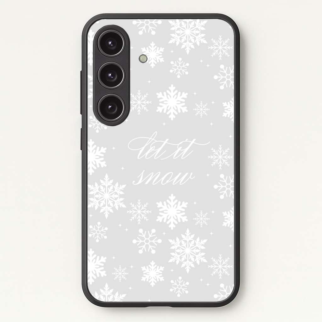 Let It Snow Christmas Pattern Phone Case - Galaxy S24 Plus / Standard