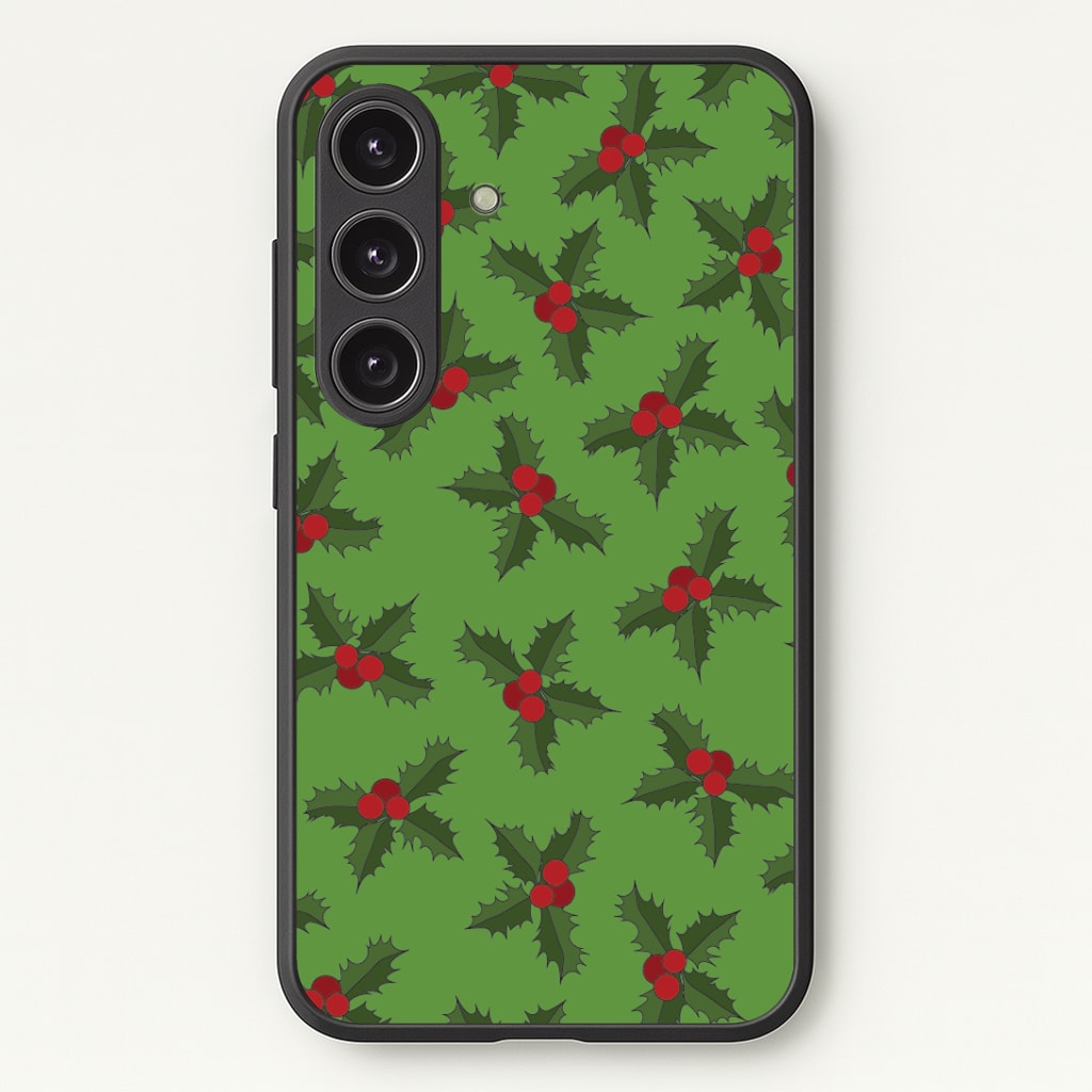 Holly Pattern Phone Case - Galaxy S24 Plus / Standard