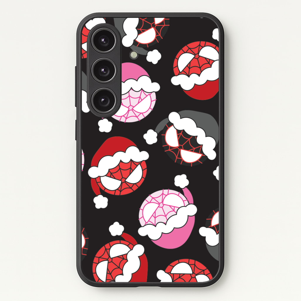 Spider Heroes Christmas Pattern Phone Case - Galaxy S24 Plus / Standard