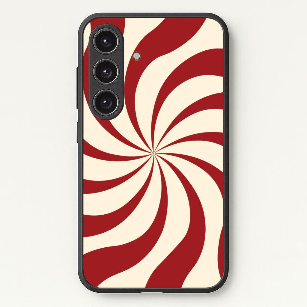 Peppermint Swirl Pattern Phone Case - Galaxy S24 Plus / Standard