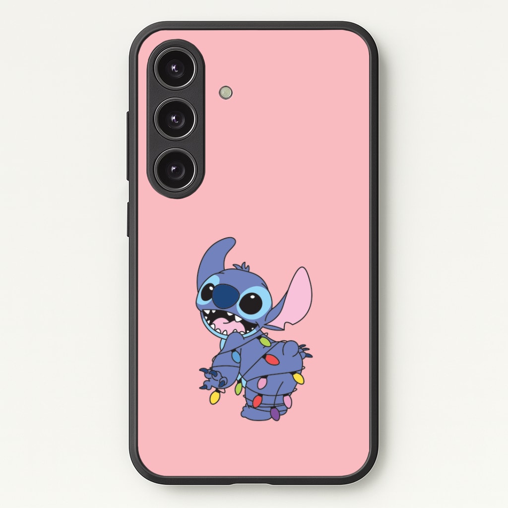 Cute Blue Alien Fairylights Phone Case - Galaxy S24 Plus / Standard