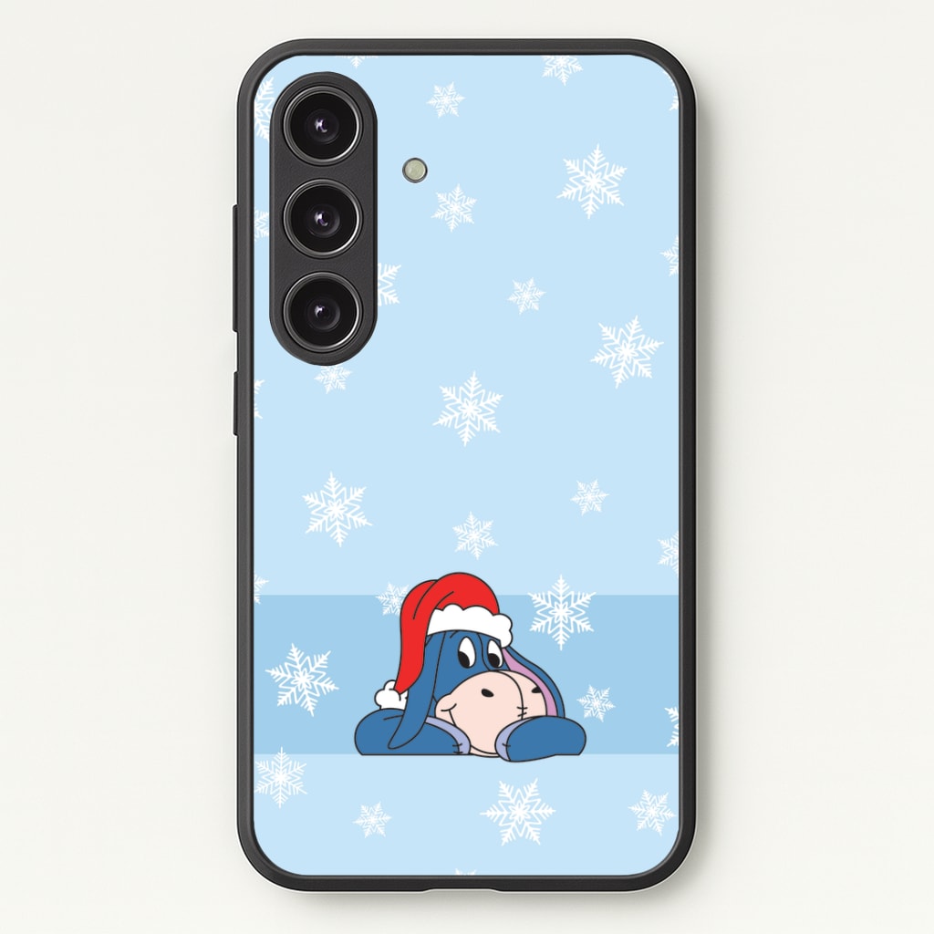 Cartoon Donkey Snowflakes Phone Case - Galaxy S24 Plus / Standard