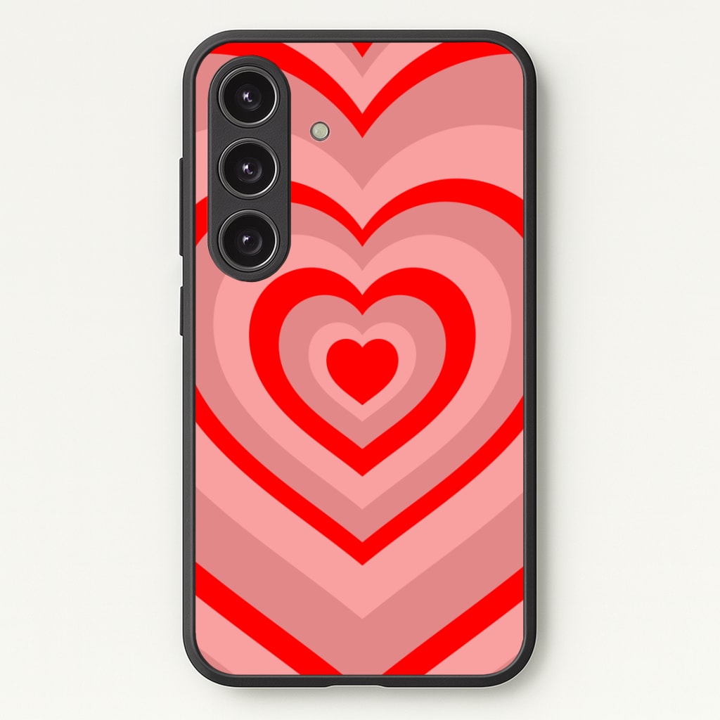 Red - Colourful Hearts Phone Case - Galaxy S24 Plus / Standard