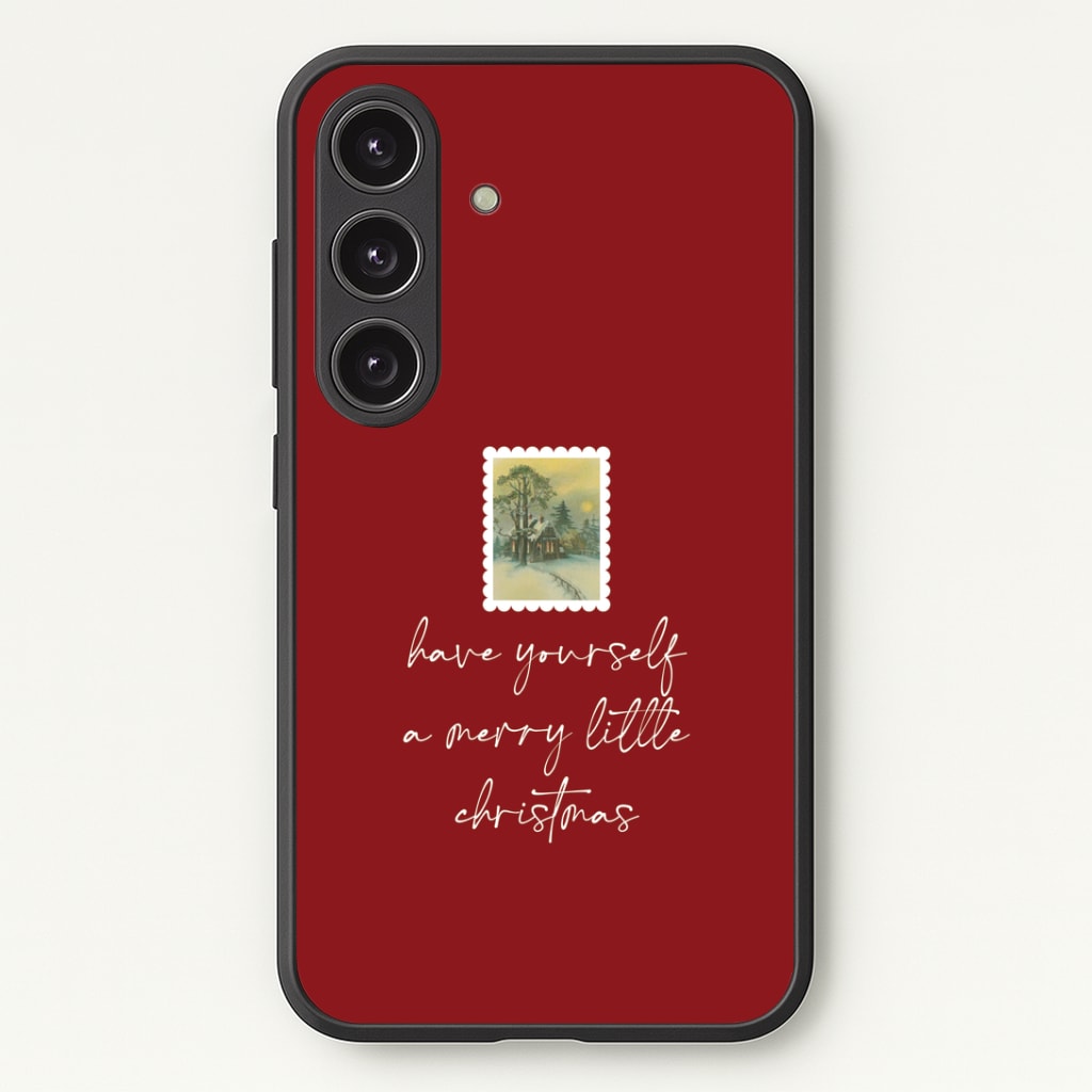 A Merry Little Christmas Stamp Phone Case - Galaxy S24 Plus / Standard