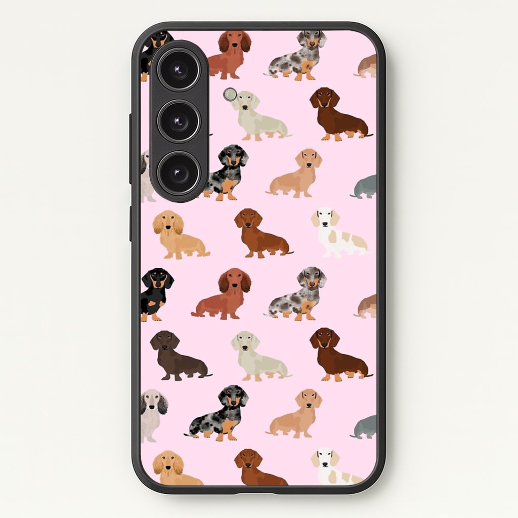Dachshund Breed Pattern Phone Case - Galaxy S24 Plus / Standard
