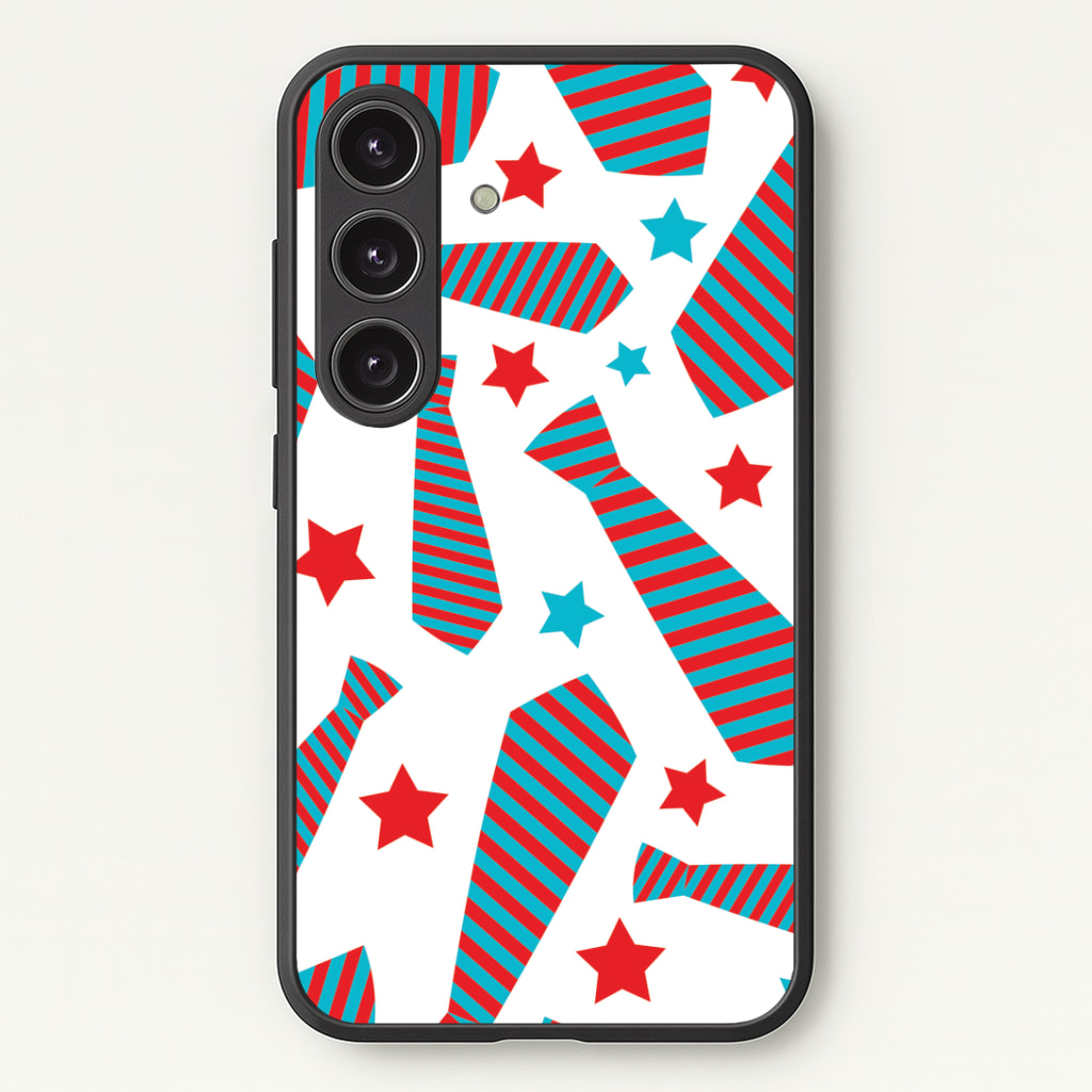 Tie And Stars Pattern Phone Case - Galaxy S24 Plus / Standard