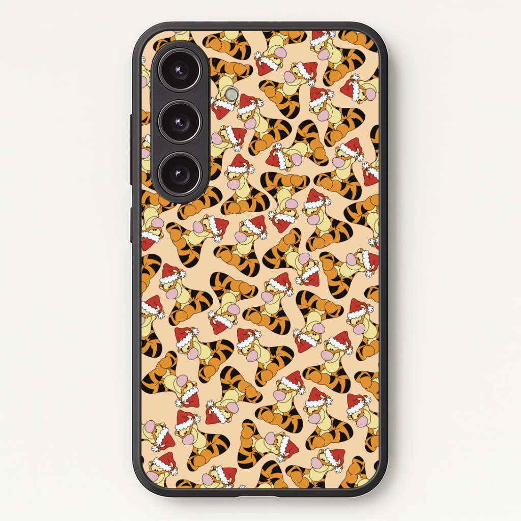 Tiger Pattern Christmas Phone Case - Galaxy S24 Plus / Standard