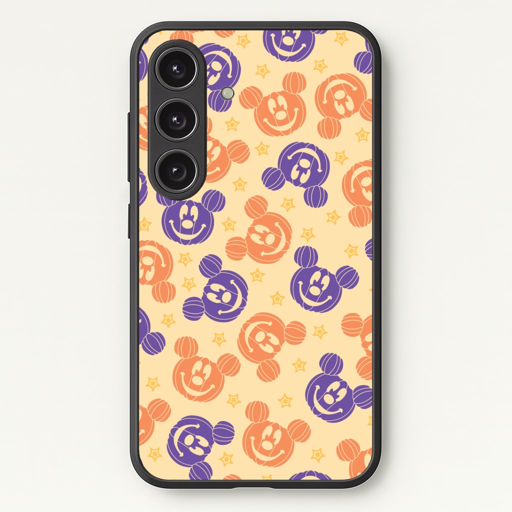 Pumkin Mouse And Stars Pattern Phone Case - Galaxy S24 Plus / Standard