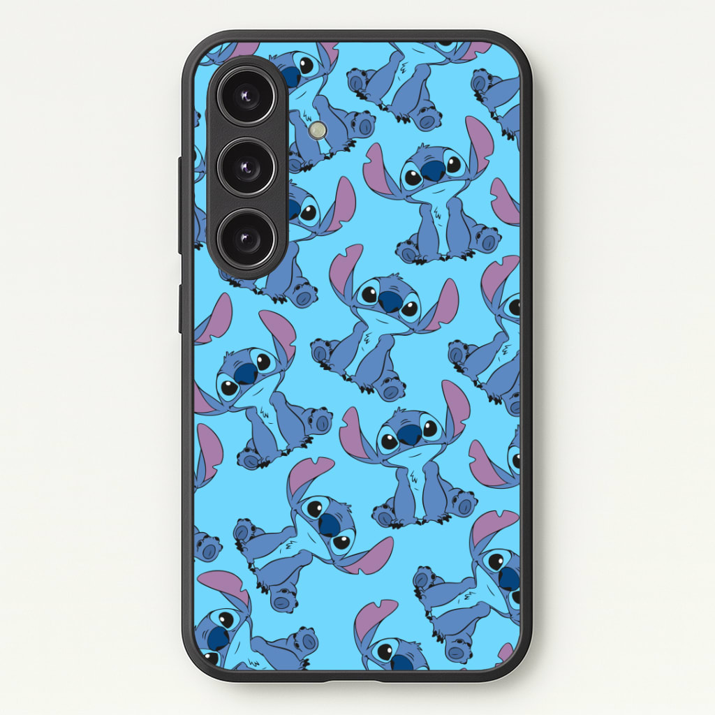 Cute Alien Blue Pattern Phone Case - Galaxy S24 Plus / Standard