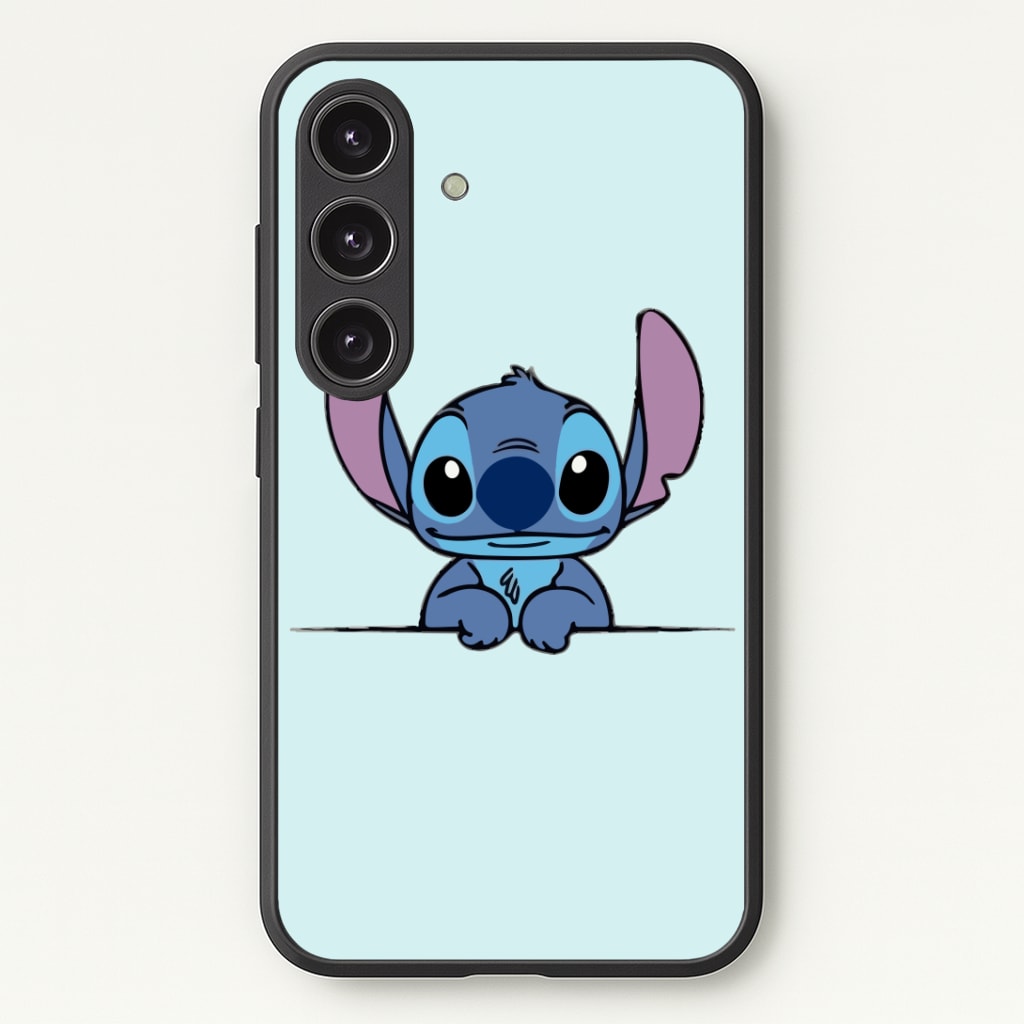 Alien Blue Leaning Phone Case - Galaxy S24 Plus / Standard