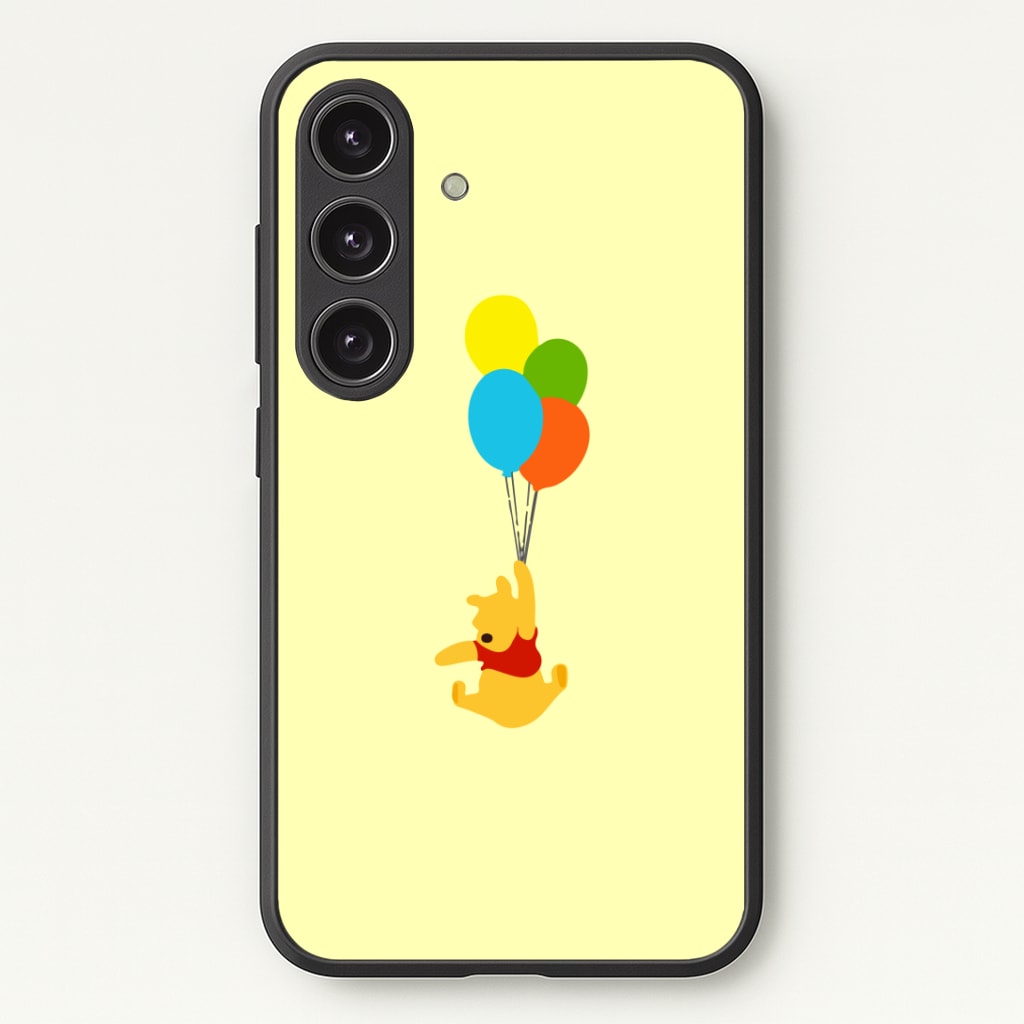 Pooh On Balloons Phone Case - Galaxy S24 Plus / Standard
