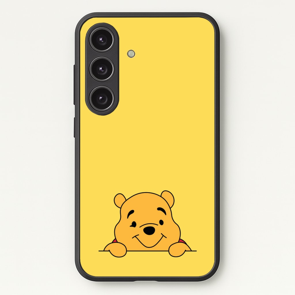 Cute Bear Leaning Phone Case - Galaxy S24 Plus / Standard