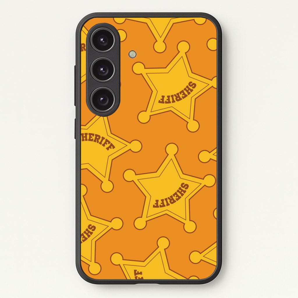 Sheriff Badge Pattern Phone Case - Galaxy S24 Plus / Standard