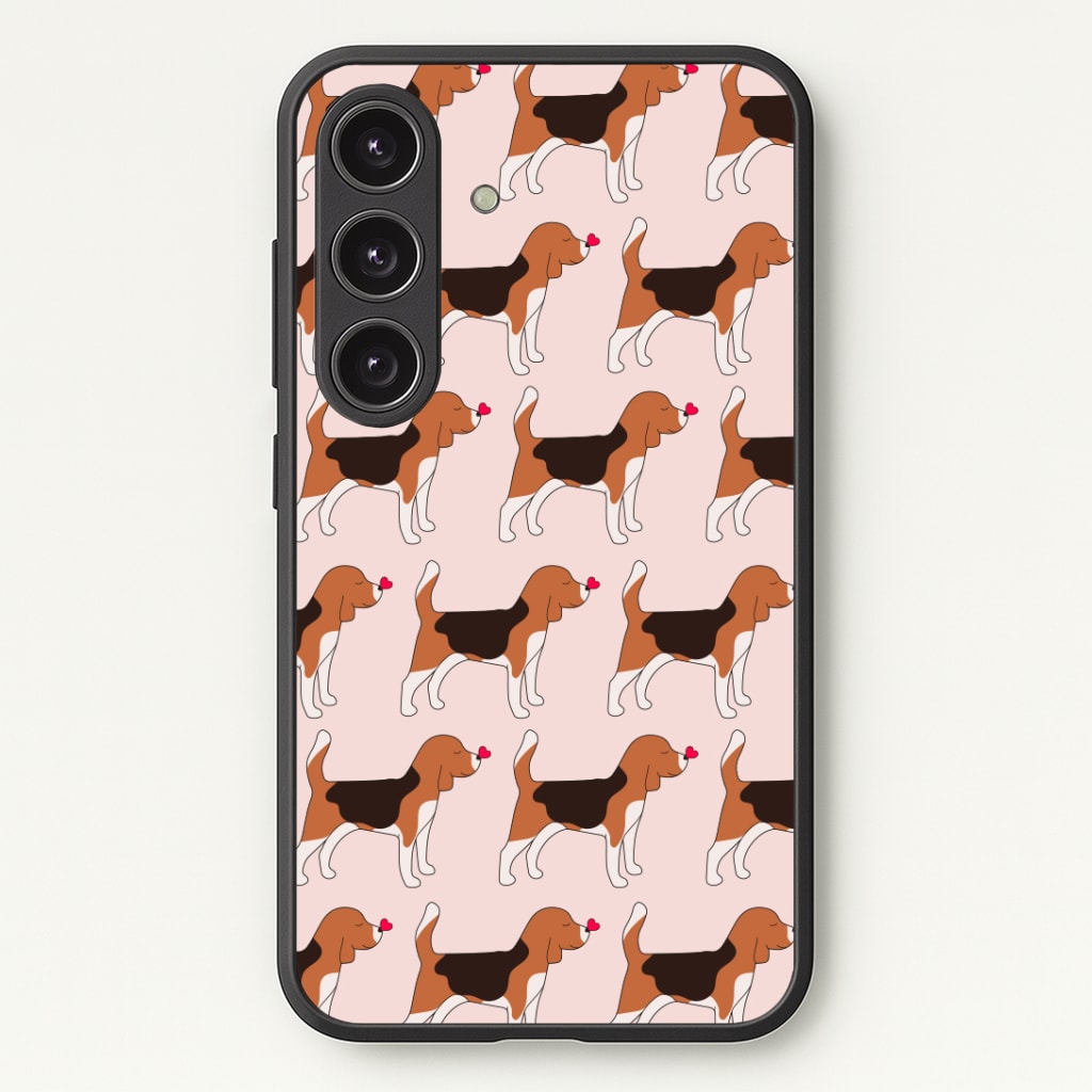 Love Beagle - Dog Pattern Phone Case - Galaxy S24 Plus / Standard