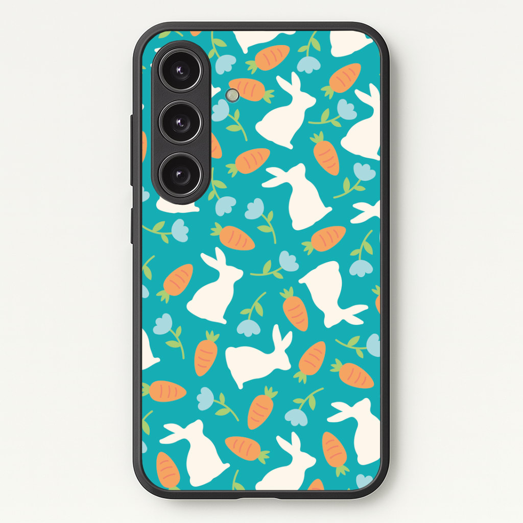 Bunnies And Carrots - Easter Patterns Phone Case - Galaxy S24 Plus / Standard