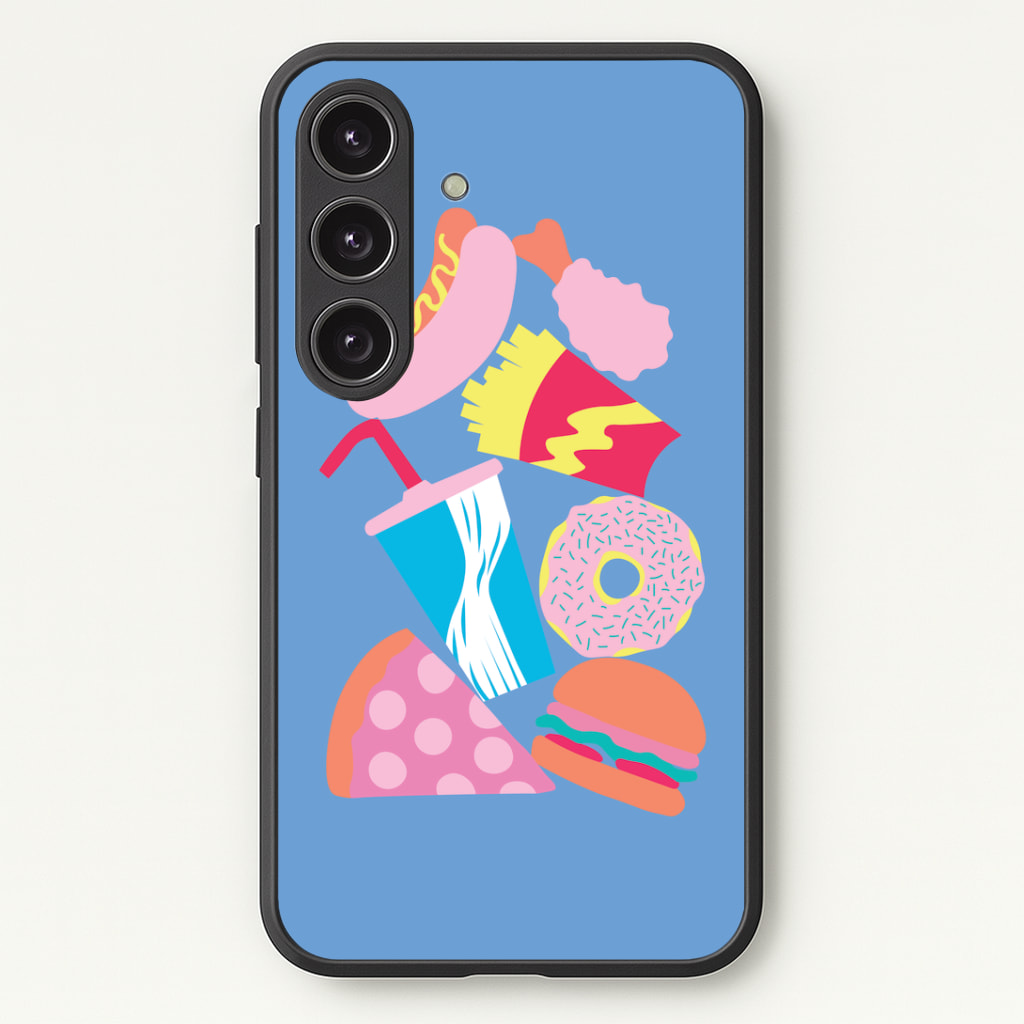 All The Foods - Fast Food Patterns Phone Case - Galaxy S24 Plus / Standard