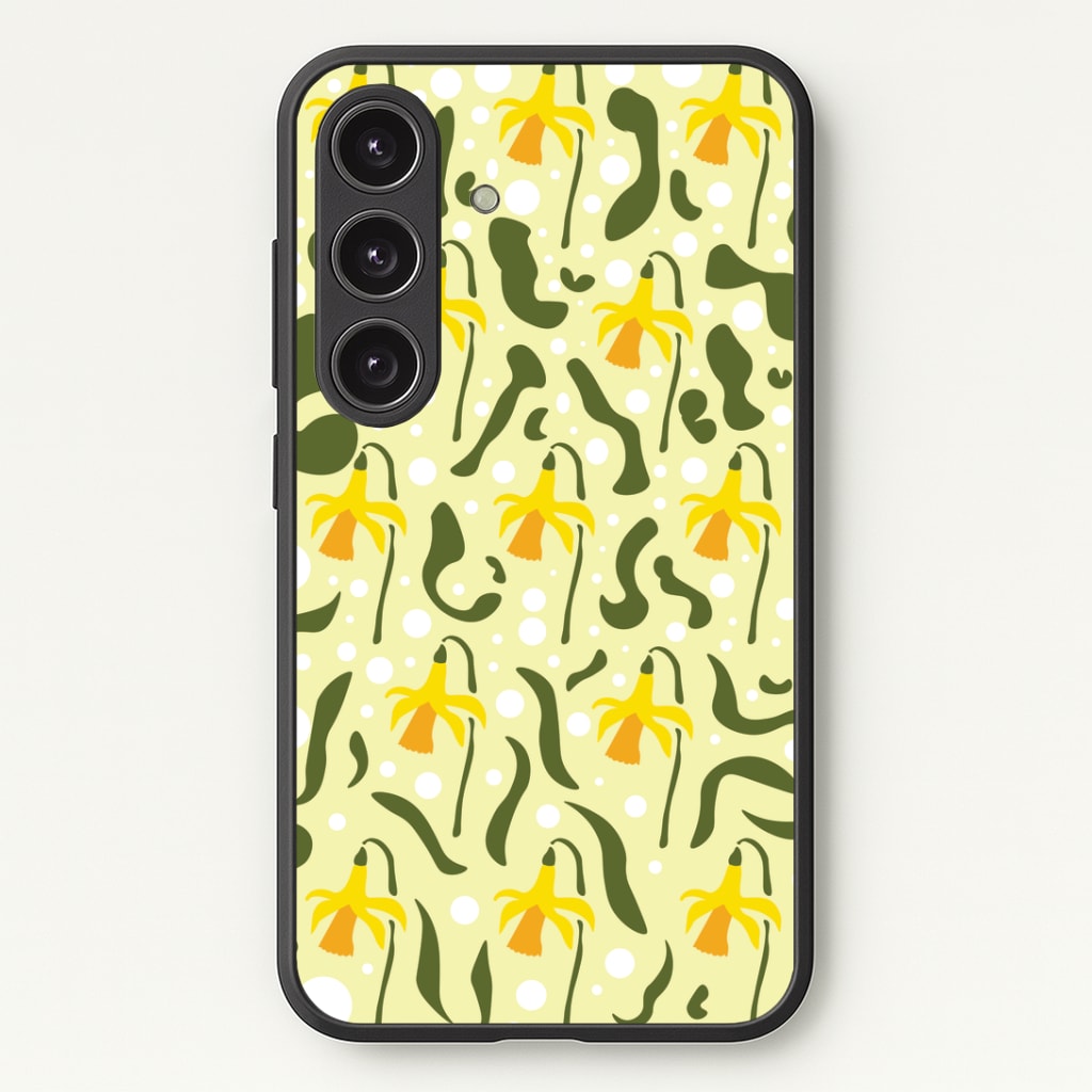 Daffodil Pattern - Floral Phone Case - Galaxy S24 Plus / Standard