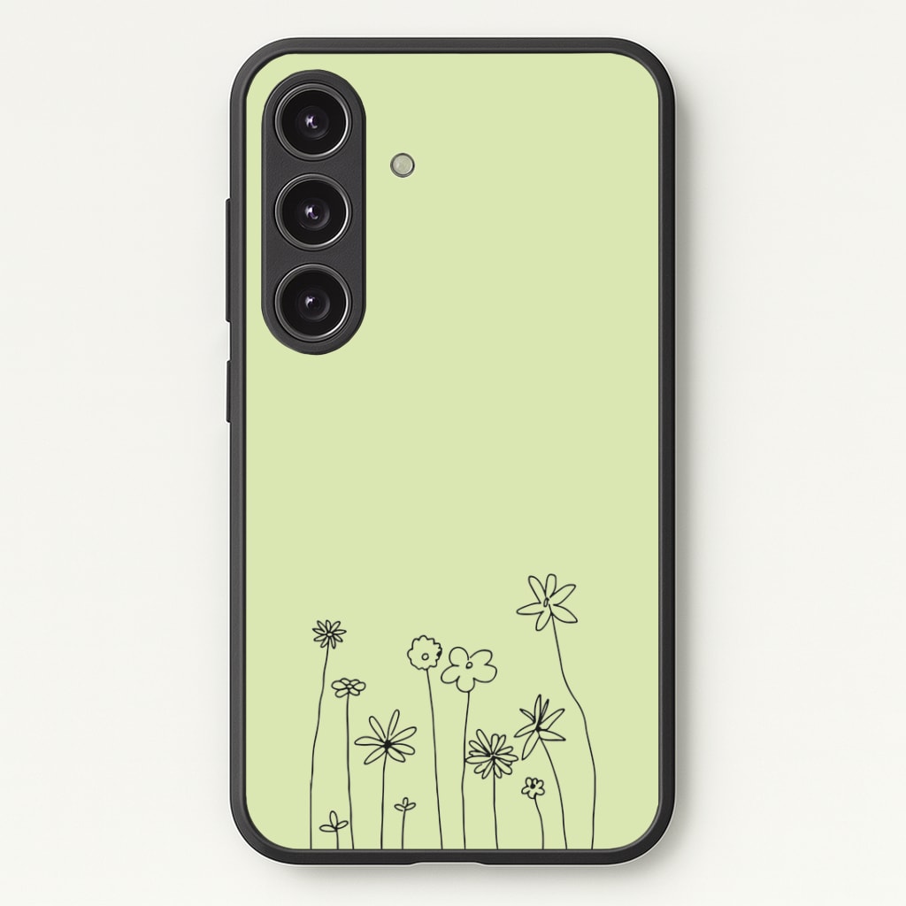Floral Outline - Floral Phone Case - Galaxy S24 Plus / Standard