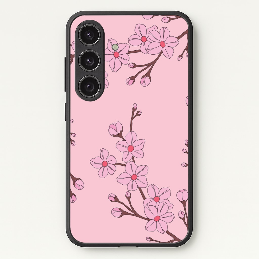 Cherry Blossom Pattern Phone Case - Galaxy S24 Plus / Standard