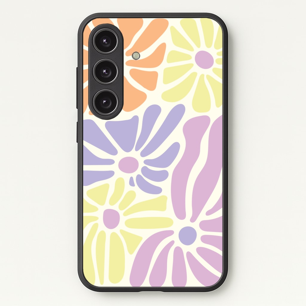 Pastel Abstract Flowers Phone Case - Galaxy S24 Plus / Standard