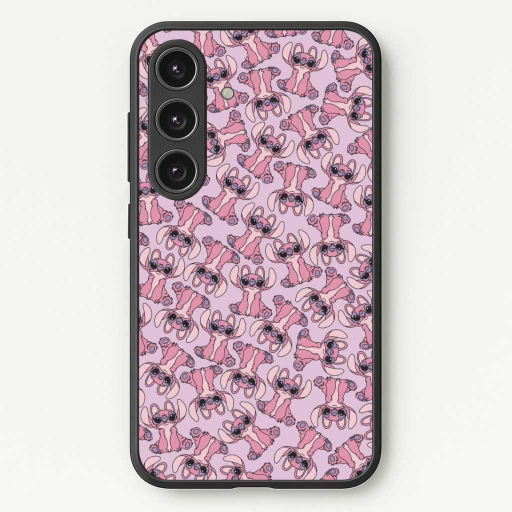 Angel Pink Alien Pattern Phone Case - Galaxy S24 Plus / Standard