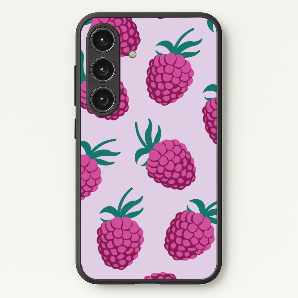 Rasberries - Fruit Patterns Phone Case - Galaxy S24 Plus / Standard