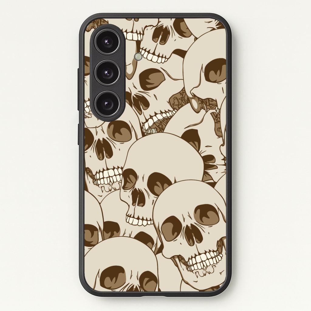 Skull Pattern - Halloween Phone Case - Galaxy S24 Plus / Standard