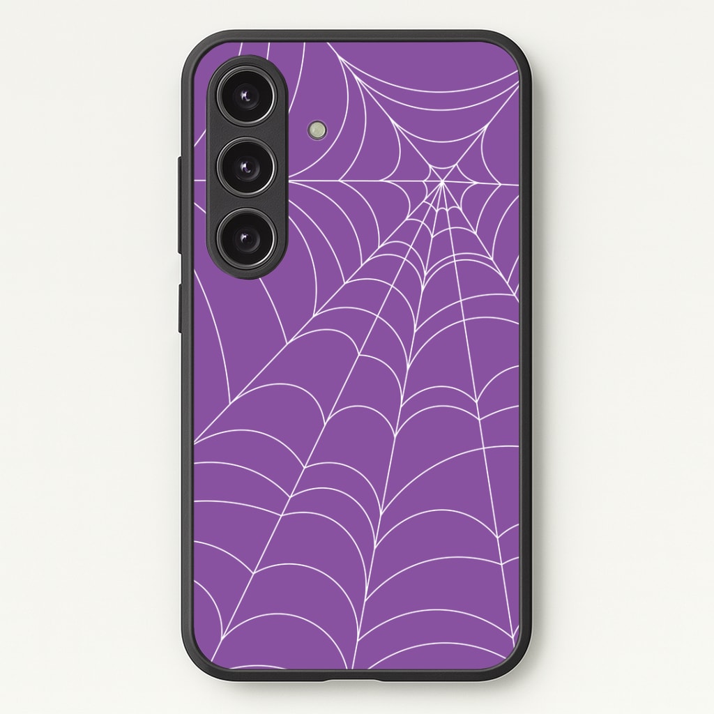 Purple Cobweb Pattern Phone Case - Galaxy S24 Plus / Standard