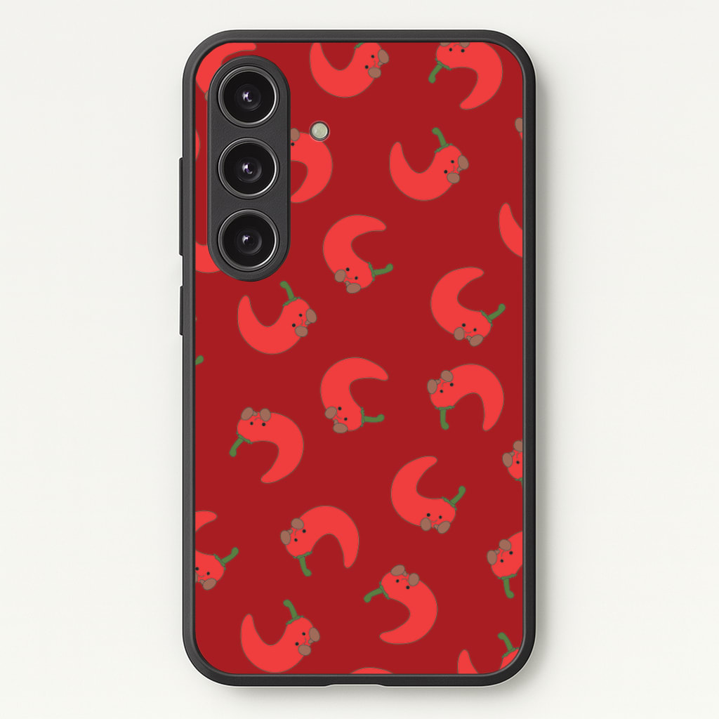 Red Chilli Pattern Phone Case - Galaxy S24 Plus / Standard