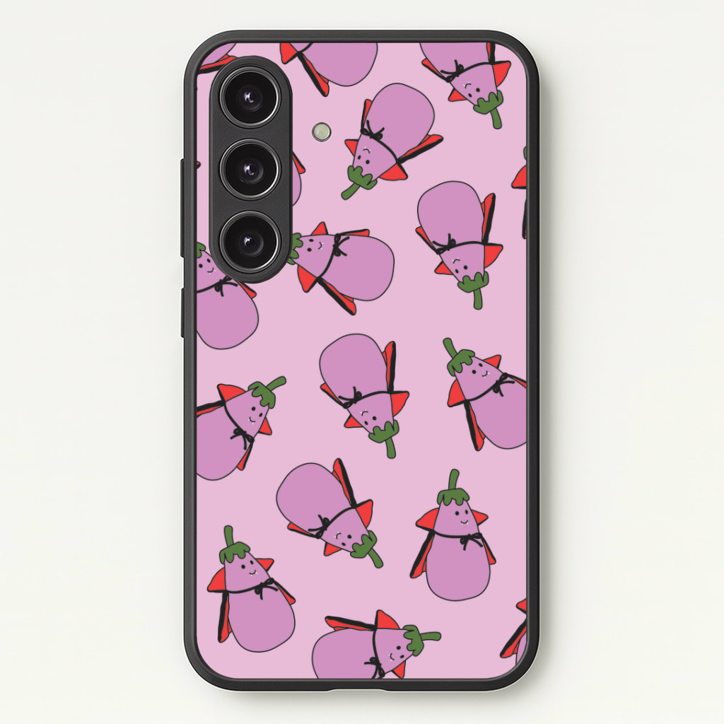 Vampire Vegetable Pattern - Halloween Phone Case - Galaxy S24 Plus / Standard