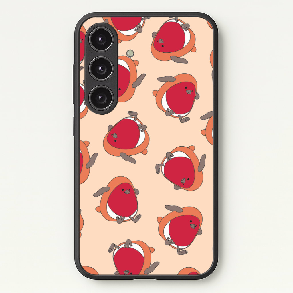 Christmas Robin Plush Pattern Phone Case - Galaxy S24 Plus / Standard
