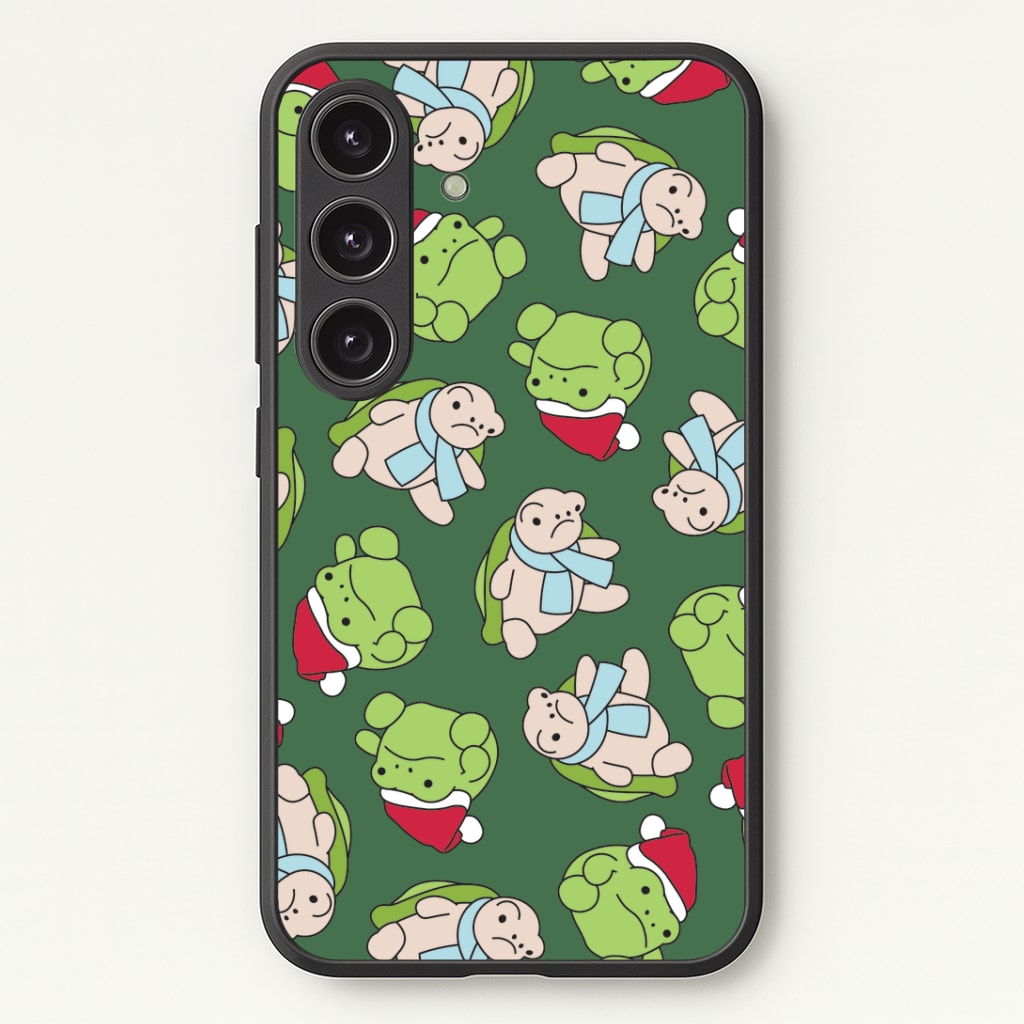Grumpy Christmas Plushies Pattern Phone Case - Galaxy S24 Plus / Standard