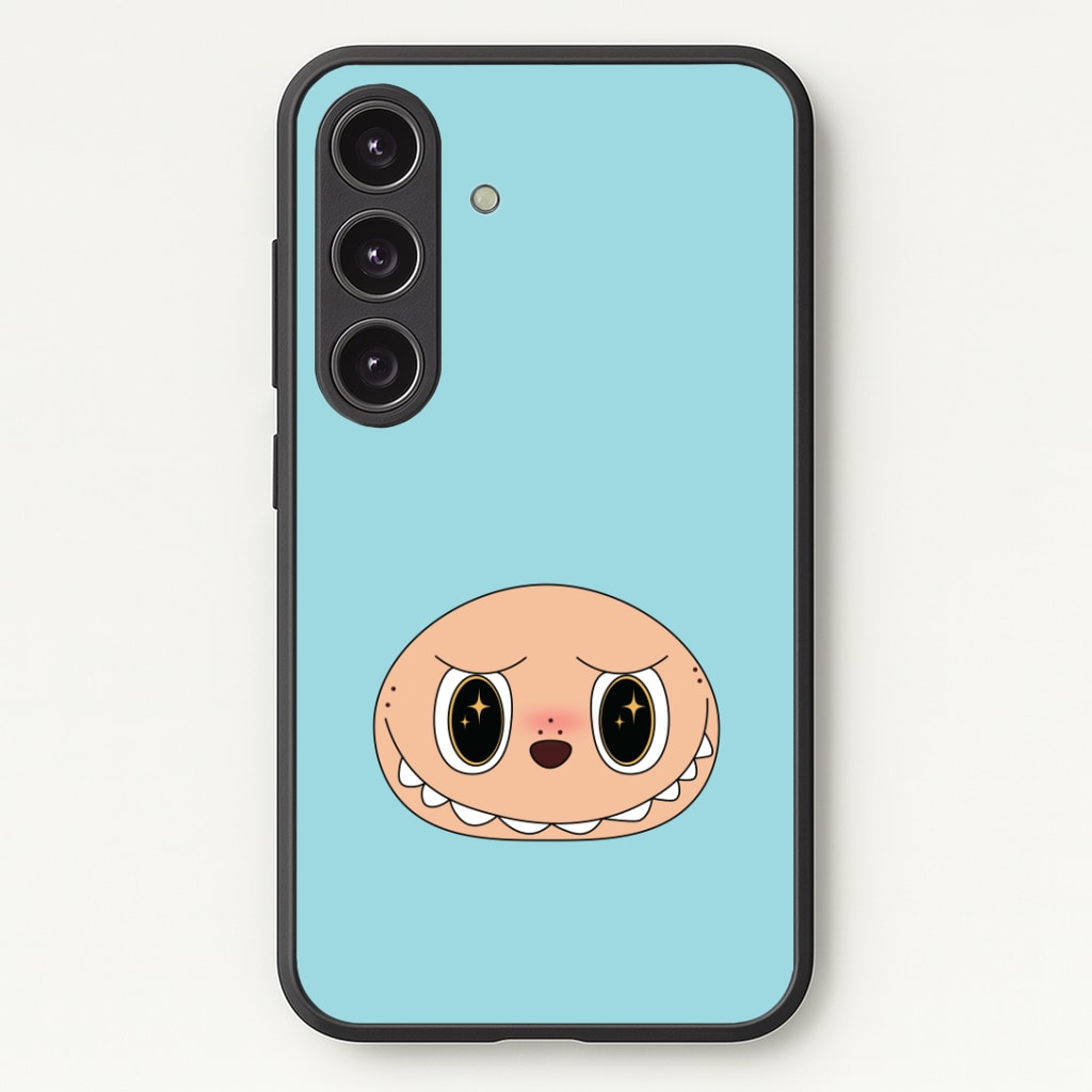 Cute Blue Monster Face Phone Case - Galaxy S24 Plus / Standard