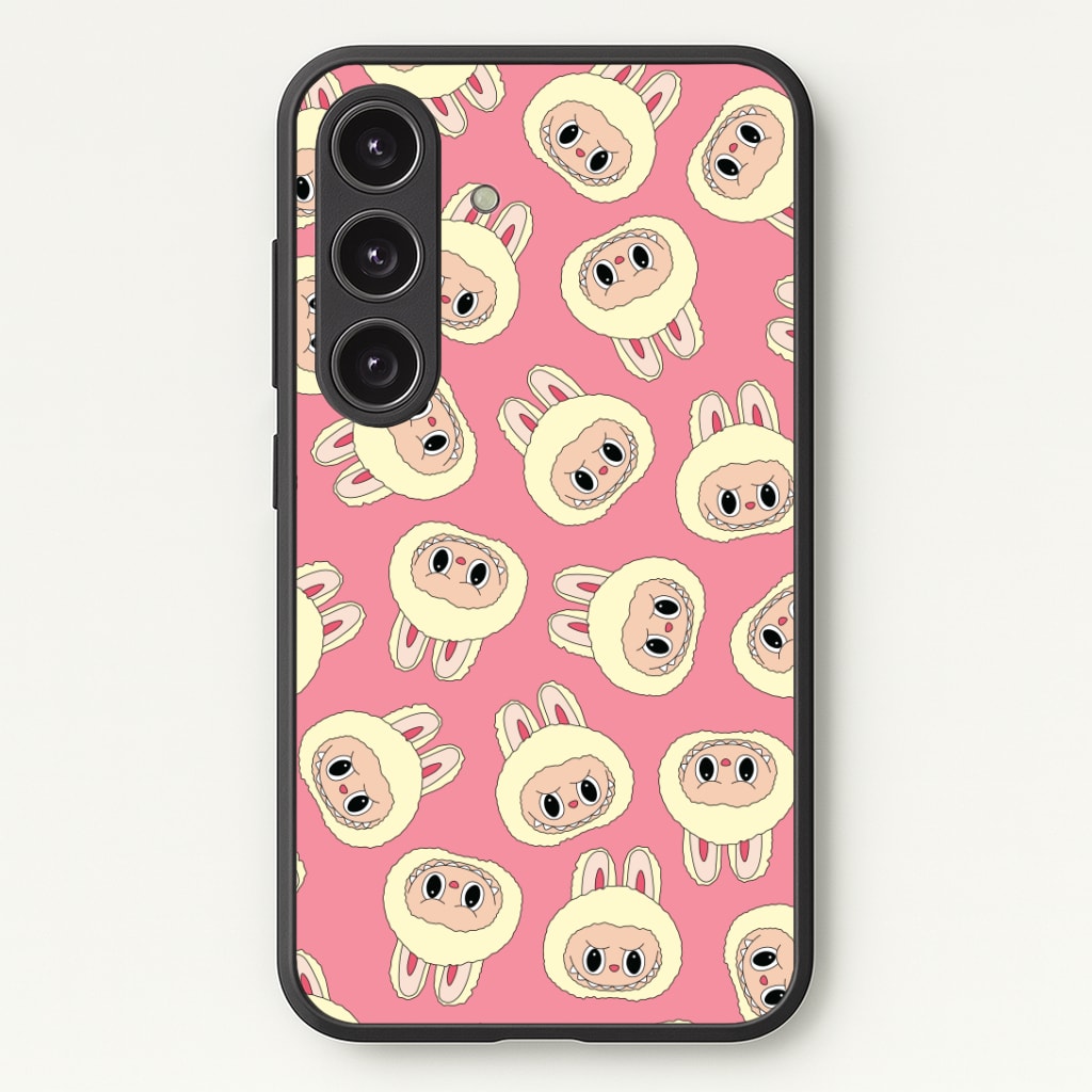 Cute Cream Monster Face Pattern Phone Case - Galaxy S24 Plus / Standard