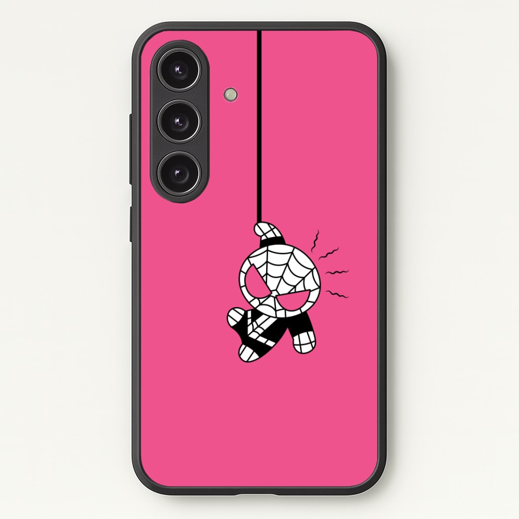 Pink Hanging Spider Hero Phone Case - Galaxy S24 Plus / Standard