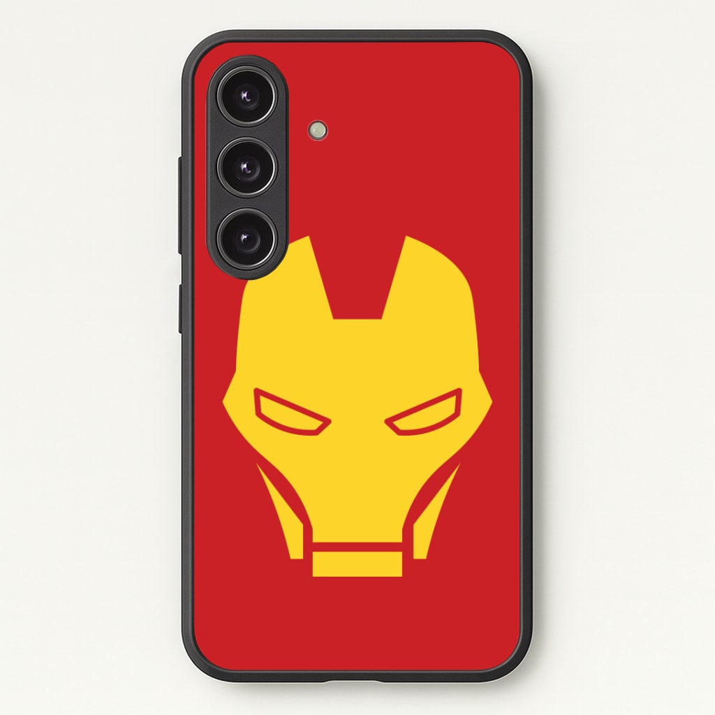 Red Robot Super Hero Face Phone Case - Galaxy S24 Plus / Standard