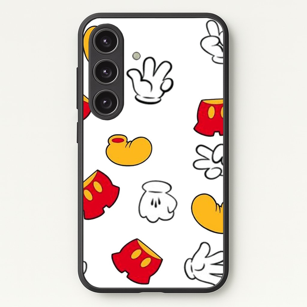Mouse Gloves, Shorts and Shoes Phone Case - Galaxy S24 Plus / Standard