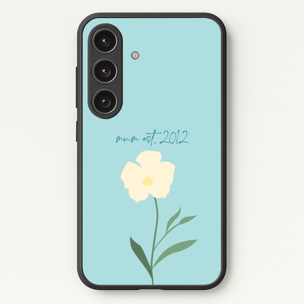 Personalised Baby Blue Mum Est Phone Case - Galaxy S24 Plus / Standard