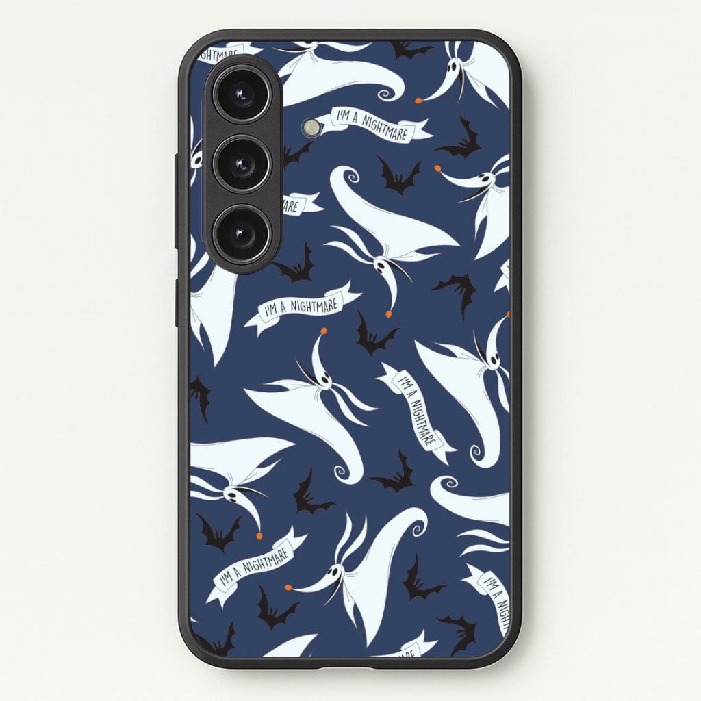 Skeleton Dog And Bats Pattern Phone Case - Galaxy S24 Plus / Standard