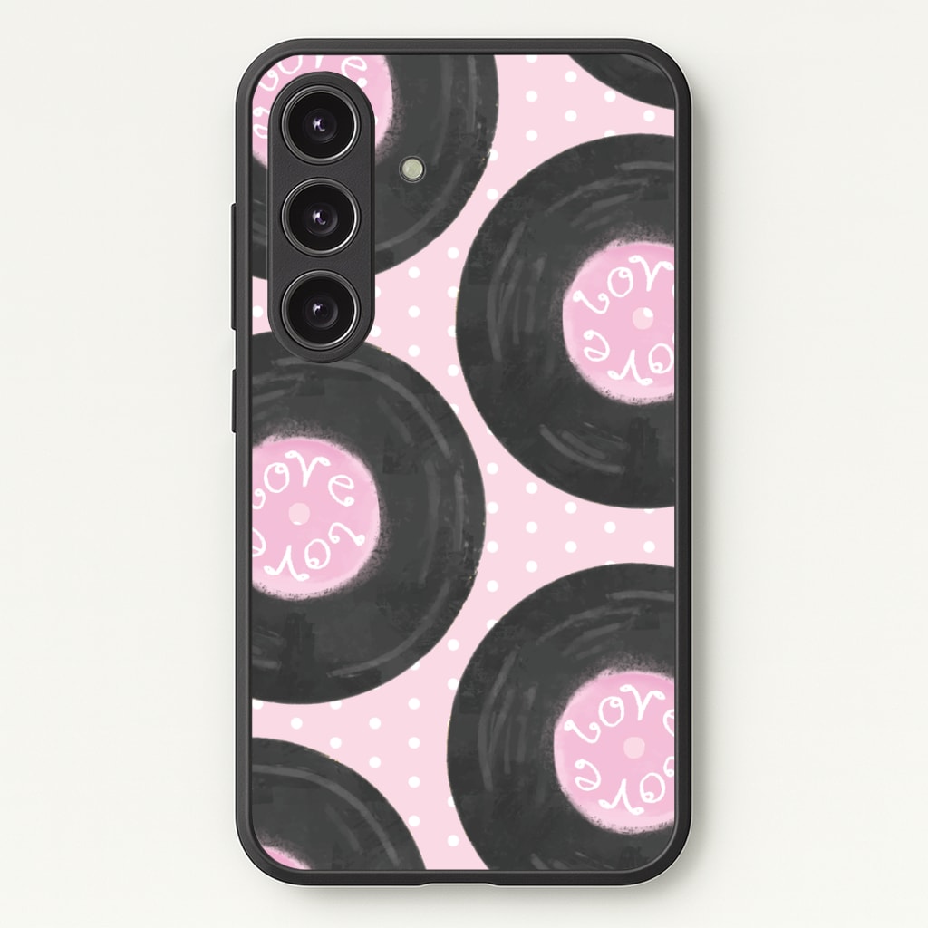 Thrifted Vinyl Polka Pattern Phone Case - Galaxy S24 Plus / Standard