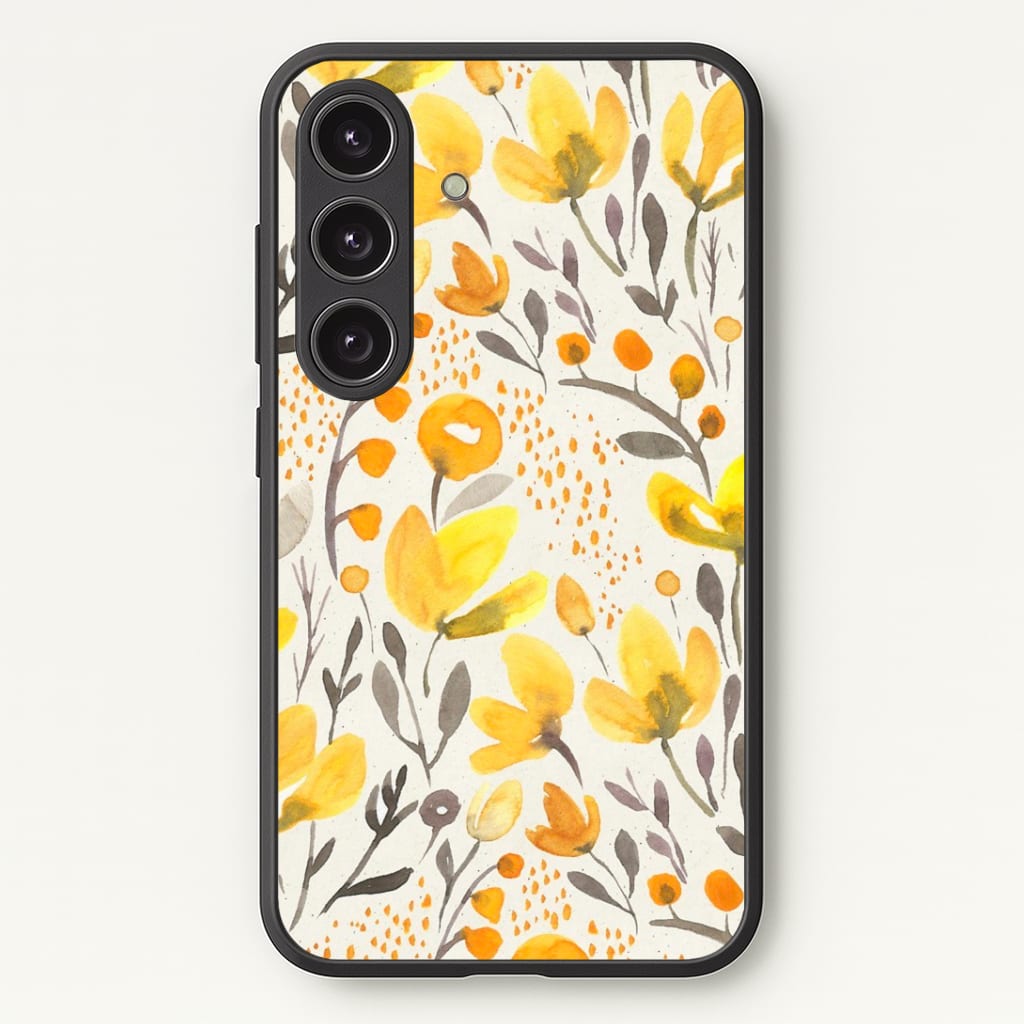 Yellow Field Floral Phone Case - Galaxy S24 Plus / Standard