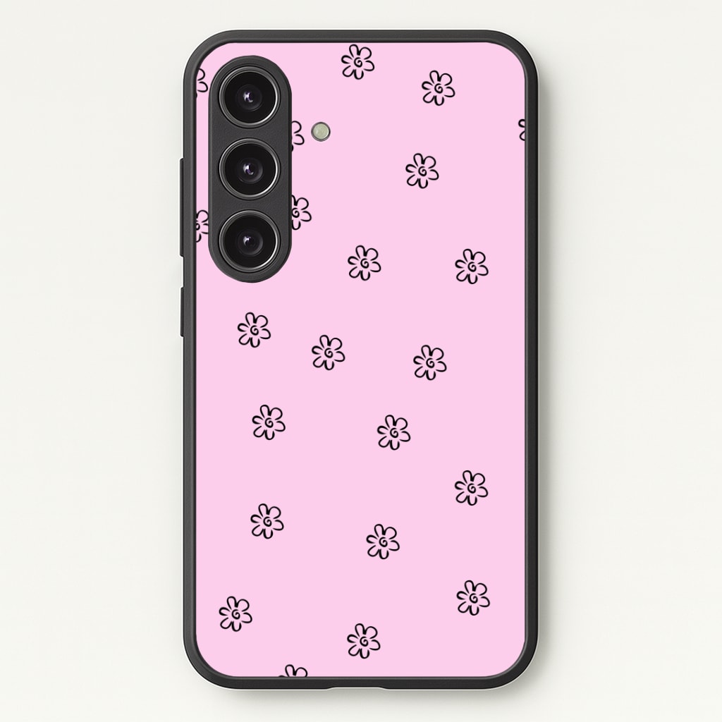 Detail Flower Pattern - Pink Phone Case - Galaxy S24 Plus / Standard