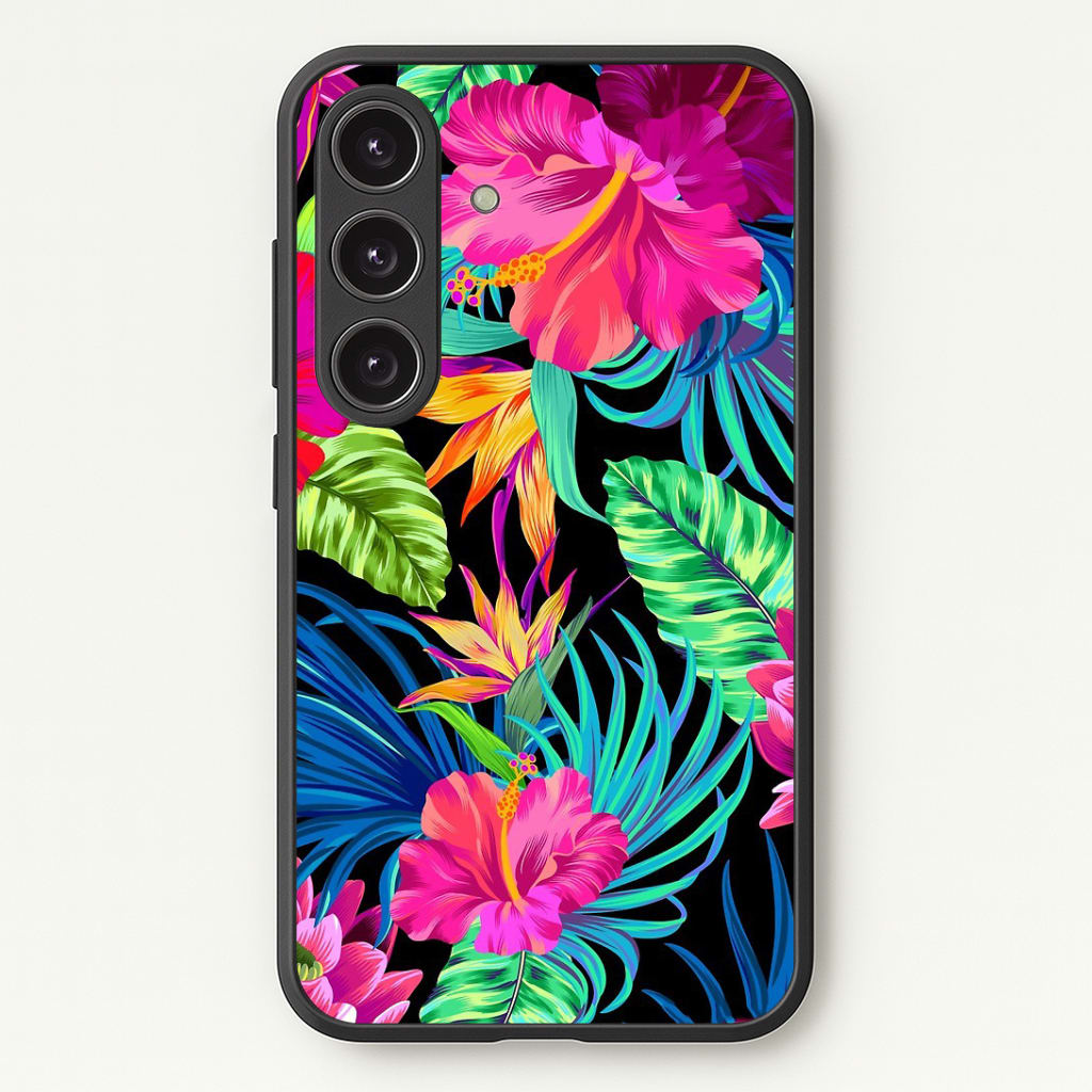 Colourful Hibiscus Pattern Phone Case - Galaxy S24 Plus / Standard